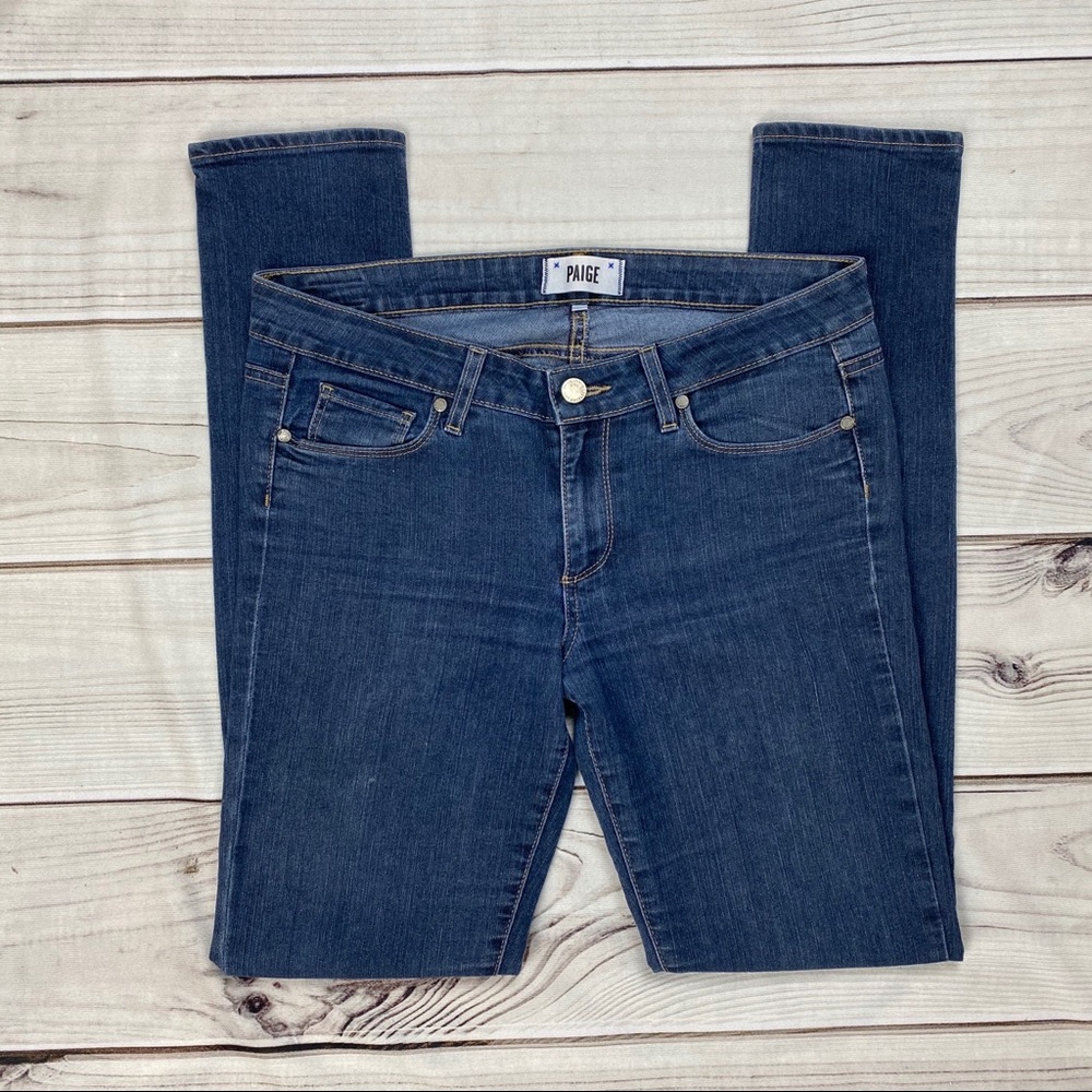 Paige Peg Skinny Denim Jeans Dark Wash Size 30